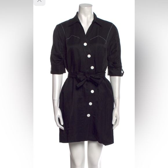 Sandro black dress with belt mini excellent condition - Picture 3 of 7